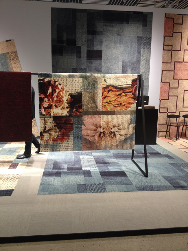 Stand-design for Egecarpets with collection Canvas Collage-Stockholm Furniture Fair 2015